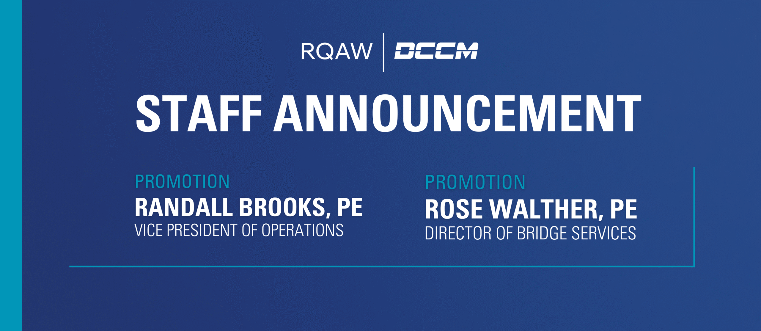 RQAW | DCCM Staff Announcement